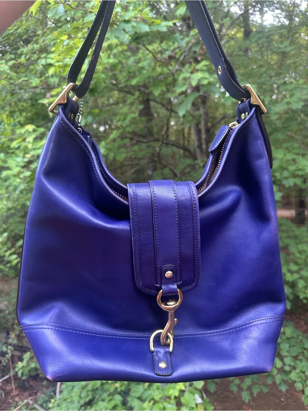 Coach legacy purple leather Shoulder Bag